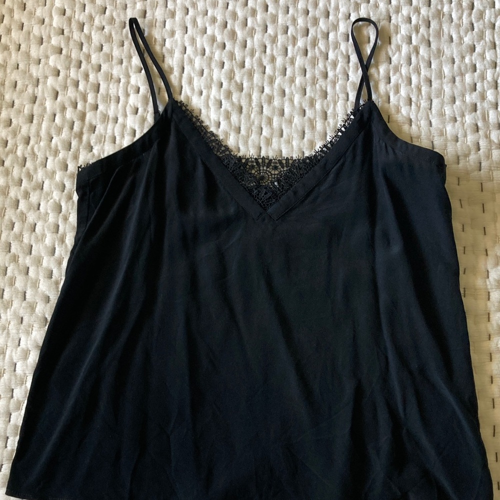 The Kooples Black Lace Detail Camisole